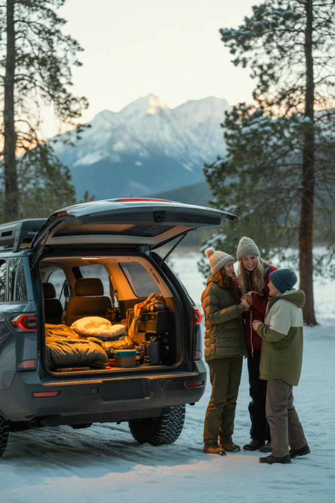 Cold Weather Car Camping Gear List for SUV Campers a professional cinematic photograph of a 01aaczo4qh6qaoeyrqxfww p8jnjldgqucapokxcuwb8w